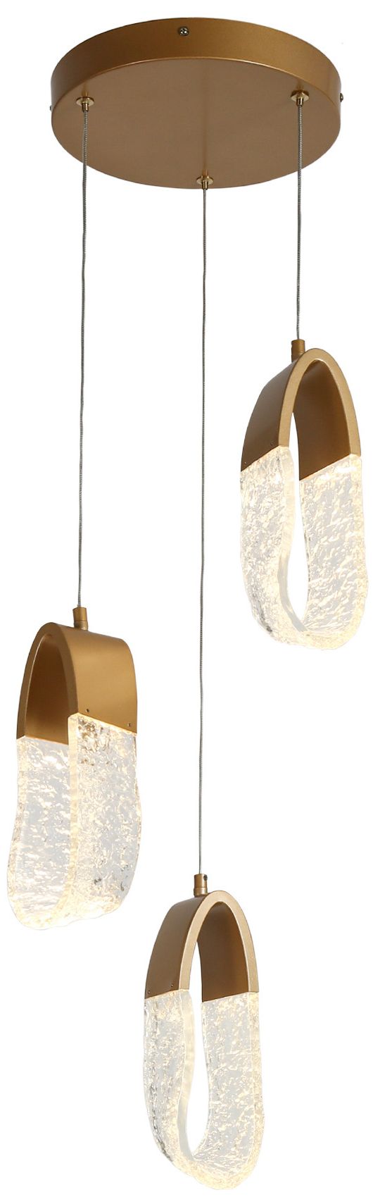 Resdroin 3-Light LED Resin Cluster Island Pendant Light - Made to Order