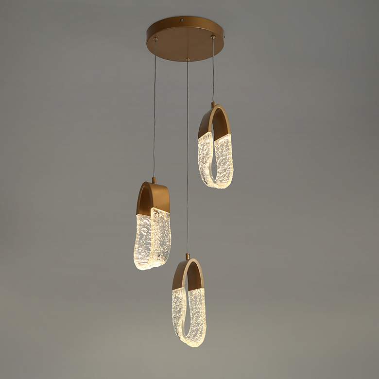 Image 1 Resdroin 3-Light LED Resin Cluster Island Pendant Light