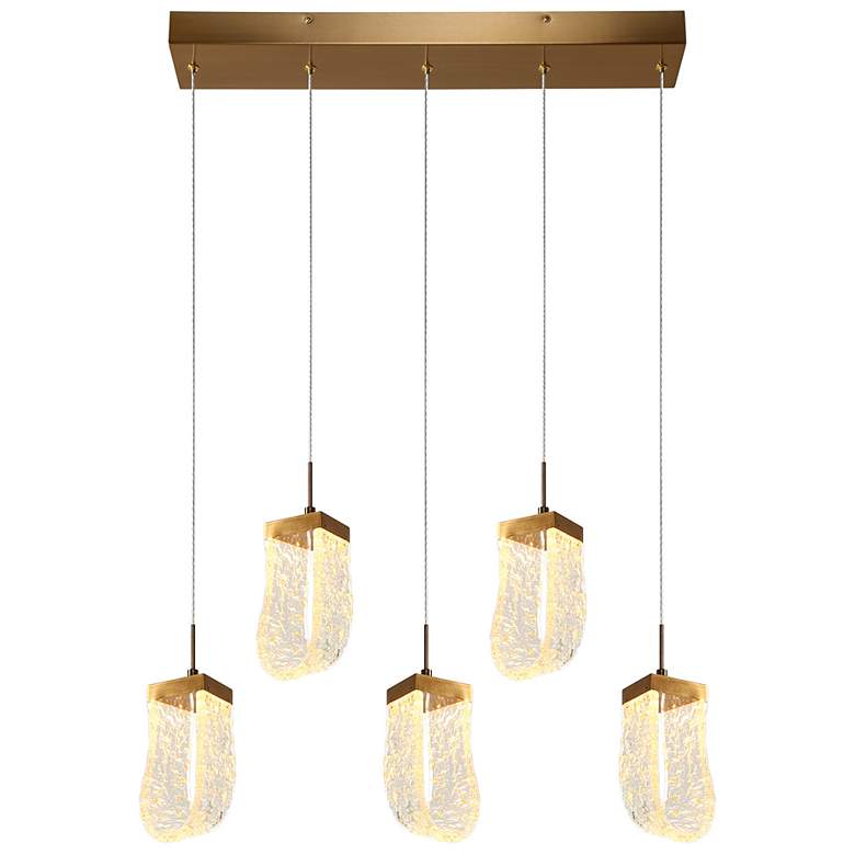 Image 1 Resdroin 5-Light LED Resin Island Pendant Light