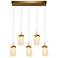 Resdroin 5-Light LED Resin Island Pendant Light