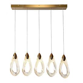 Image1 of Resdroin 5-Light LED Resin Island Pendant Light