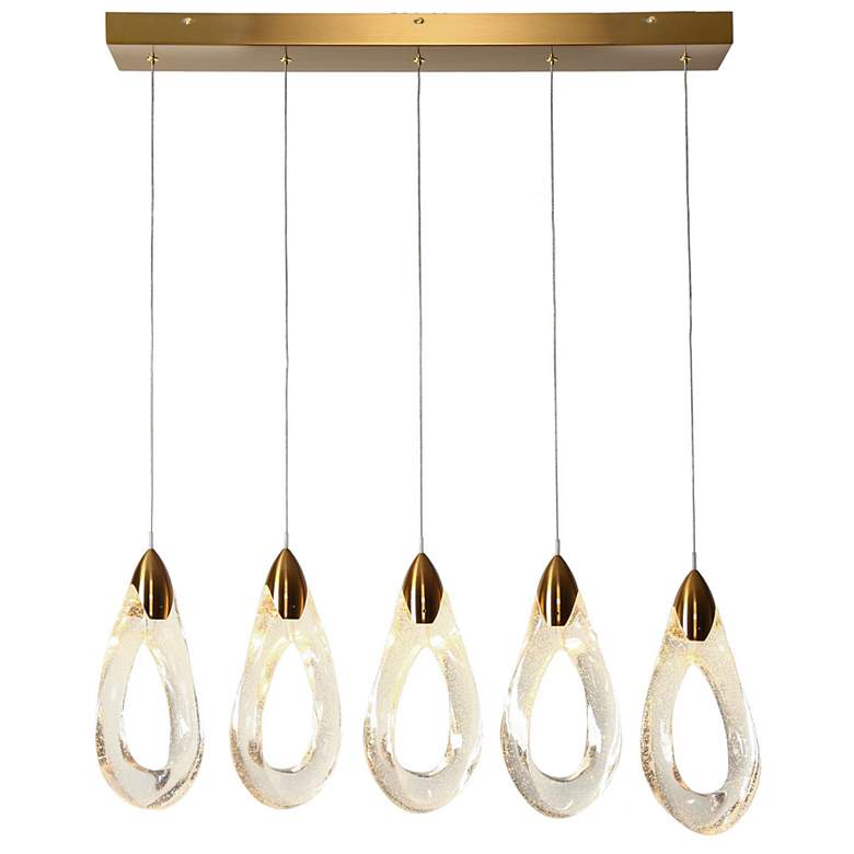 Image 1 Resdroin 5-Light LED Resin Island Pendant Light