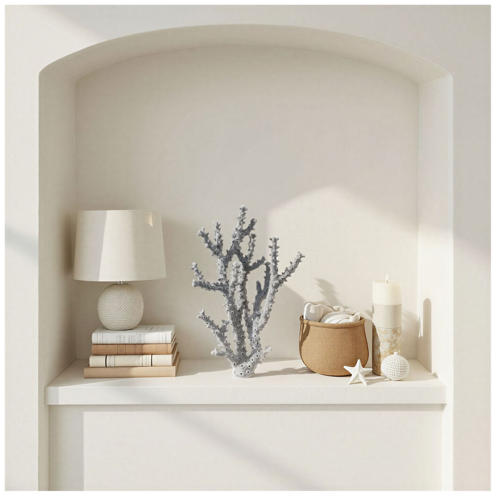 Image 3 Resin Coral Decor with Acrylic Base, Blue more views