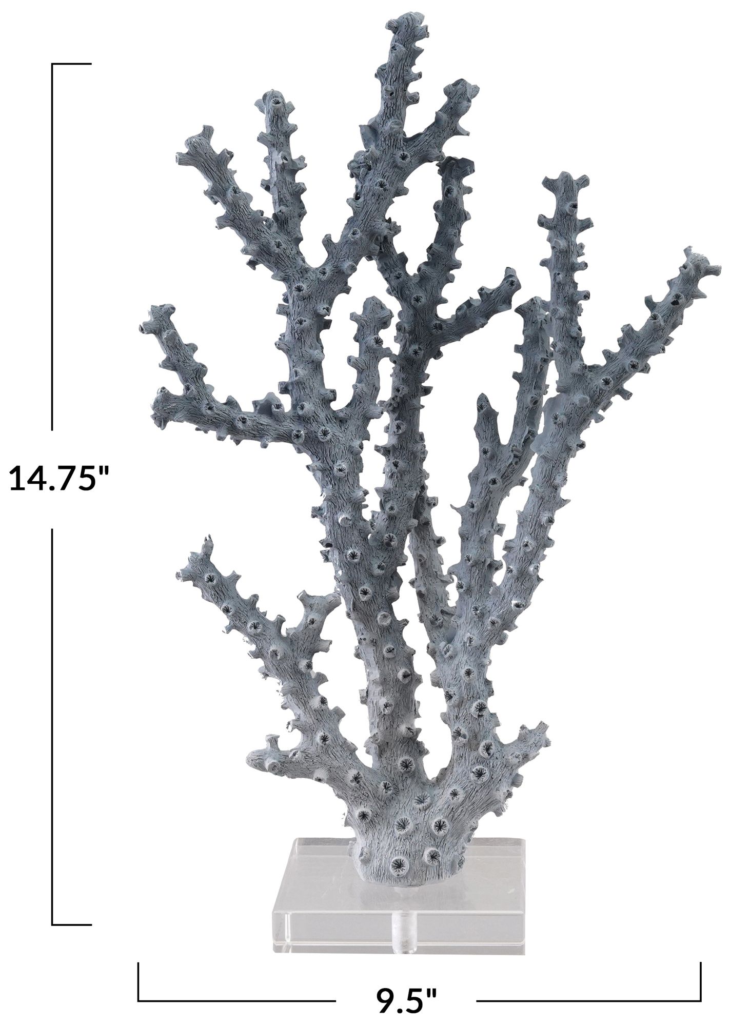 Image 4 Resin Coral Decor with Acrylic Base, Blue more views