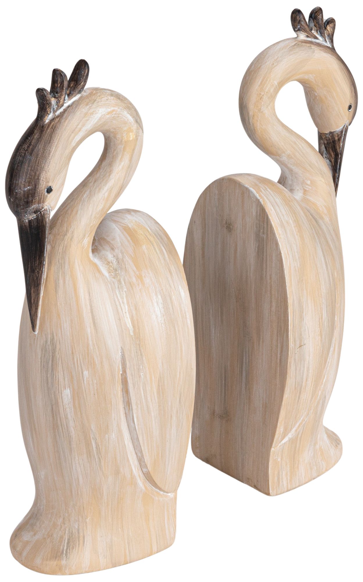 Image 2 Resin Heron Bookends, Cream more views
