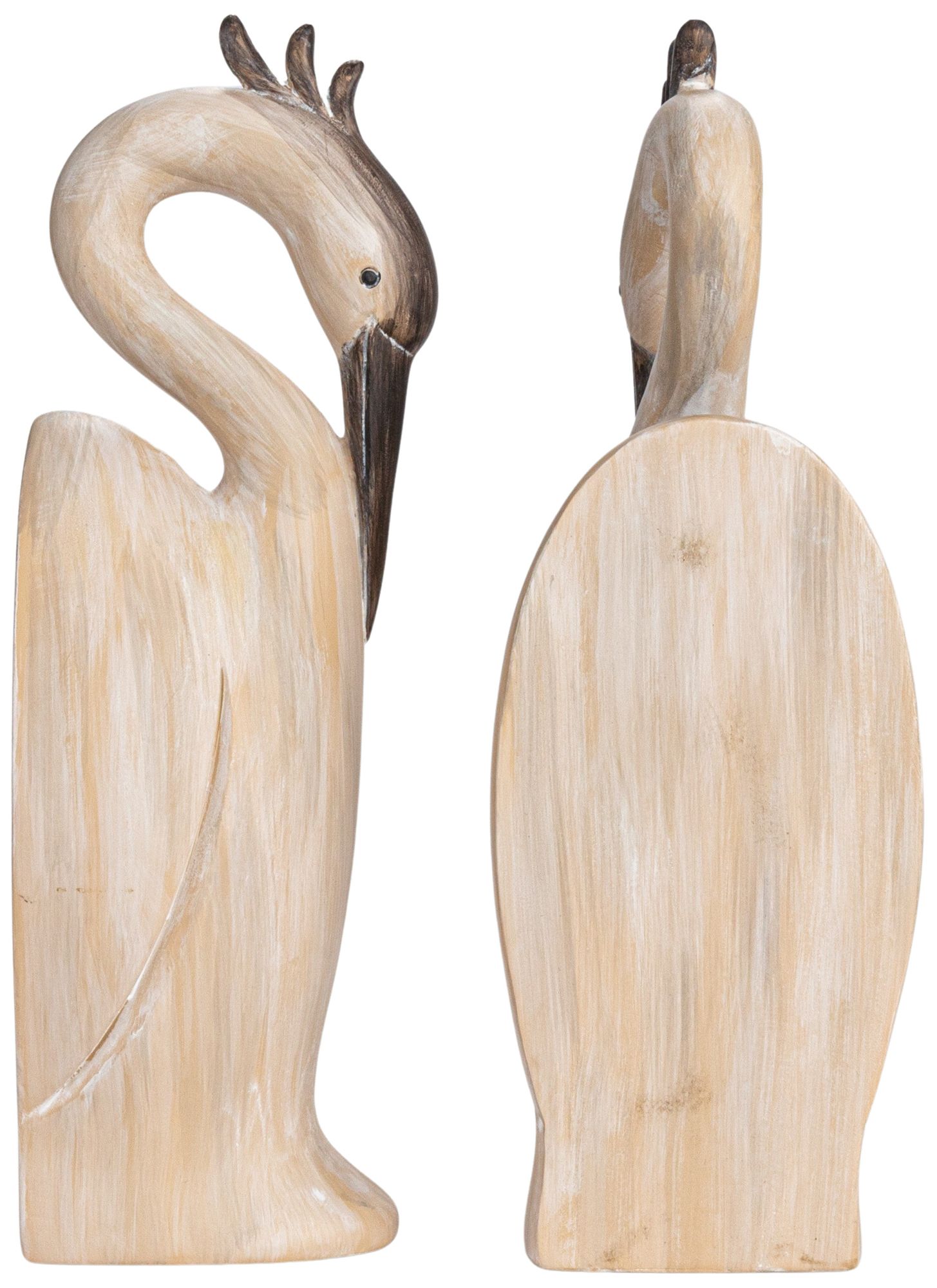 Image 5 Resin Heron Bookends, Cream more views