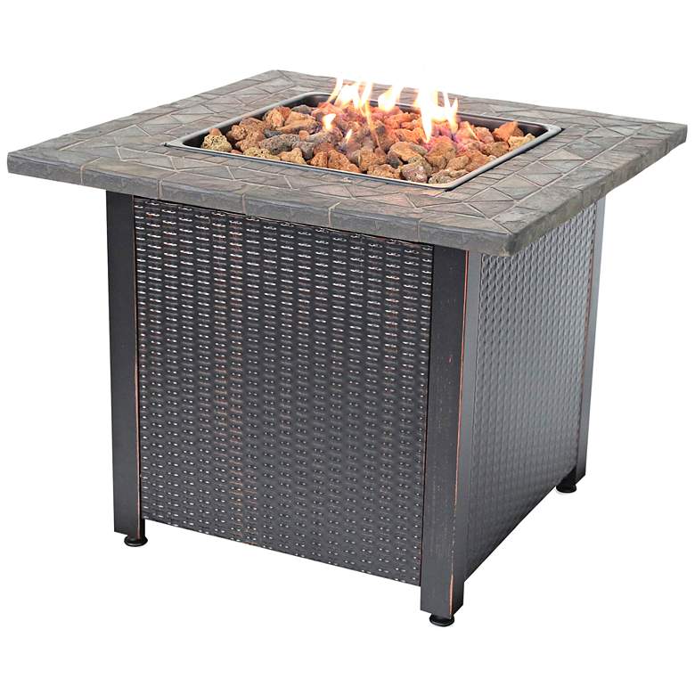Image 2 Resin Mantel 30" Wide LP Gas Fire Pit