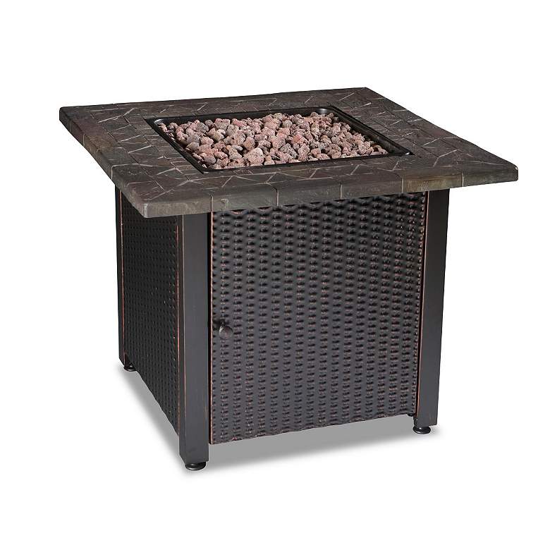Image 3 Resin Mantel 30" Wide LP Gas Fire Pit more views