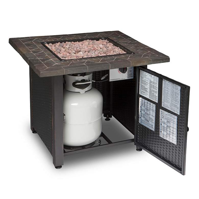 Image 4 Resin Mantel 30" Wide LP Gas Fire Pit more views