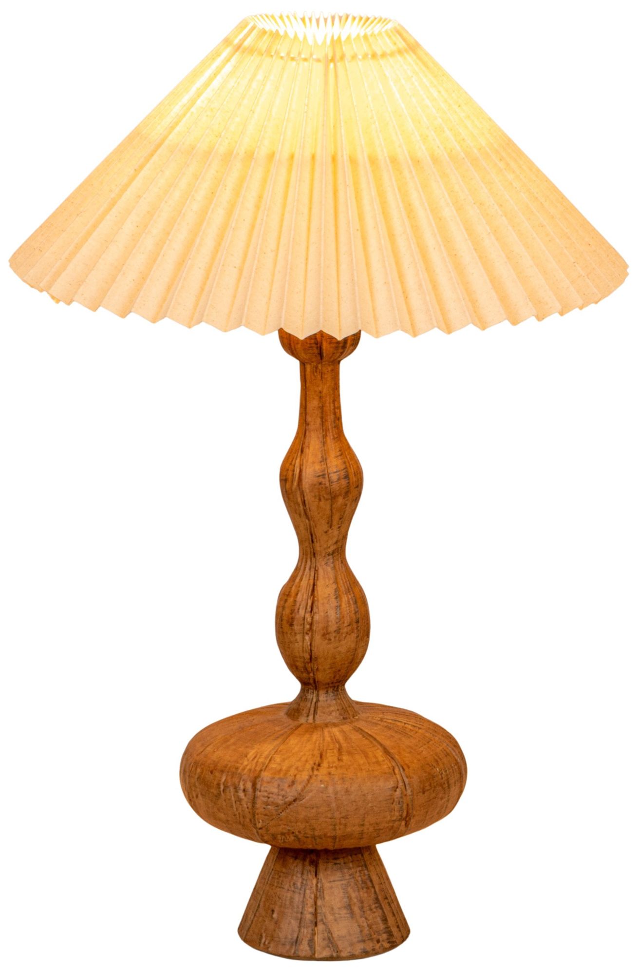 Image 7 Resin Table Lamp with Pleated Shade more views