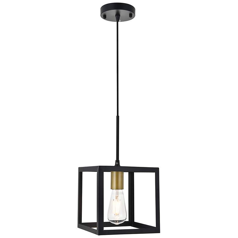 Image 2 Resolute 1 Lt Brass And Black Pendant