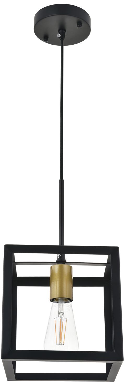 Resolute 1 Lt Brass And Black Pendant