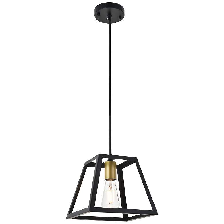 Image 2 Resolute 1 Lt Brass And Black Pendant