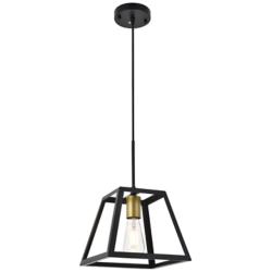 Resolute 1 Lt Brass And Black Pendant