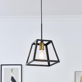 Resolute 1 Lt Brass And Black Pendant Resolute 1 Lt Brass And Black Pendant