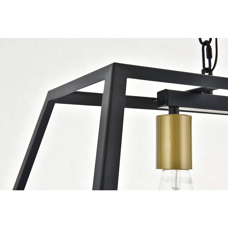 Image 7 Resolute 3 Lt Brass And Black Pendant more views