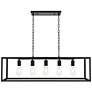3_Resolute 38 1/4" Wide Black 5-Light Rectangular Pendant