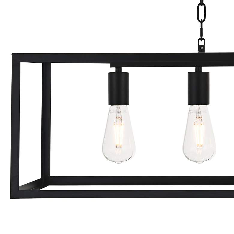 Image 4 Resolute 38 1/4" Wide Black 5-Light Rectangular Pendant more views