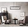 4_Resolute 38 1/4" Wide Black 5-Light Rectangular Pendant more views