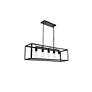 Resolute 38 1/4" Wide Black 5-Light Rectangular Pendant in scene