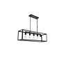 Resolute 38 1/4" Wide Black 5-Light Rectangular Pendant in scene