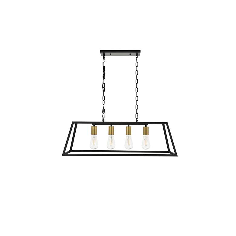 Image 4 Resolute 4 Lt Brass And Black Pendant more views