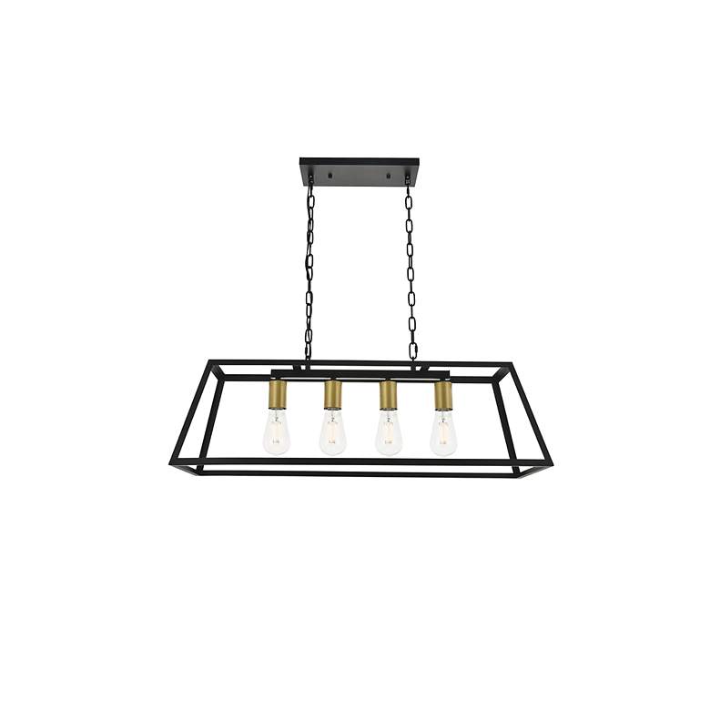 Image 5 Resolute 4 Lt Brass And Black Pendant more views