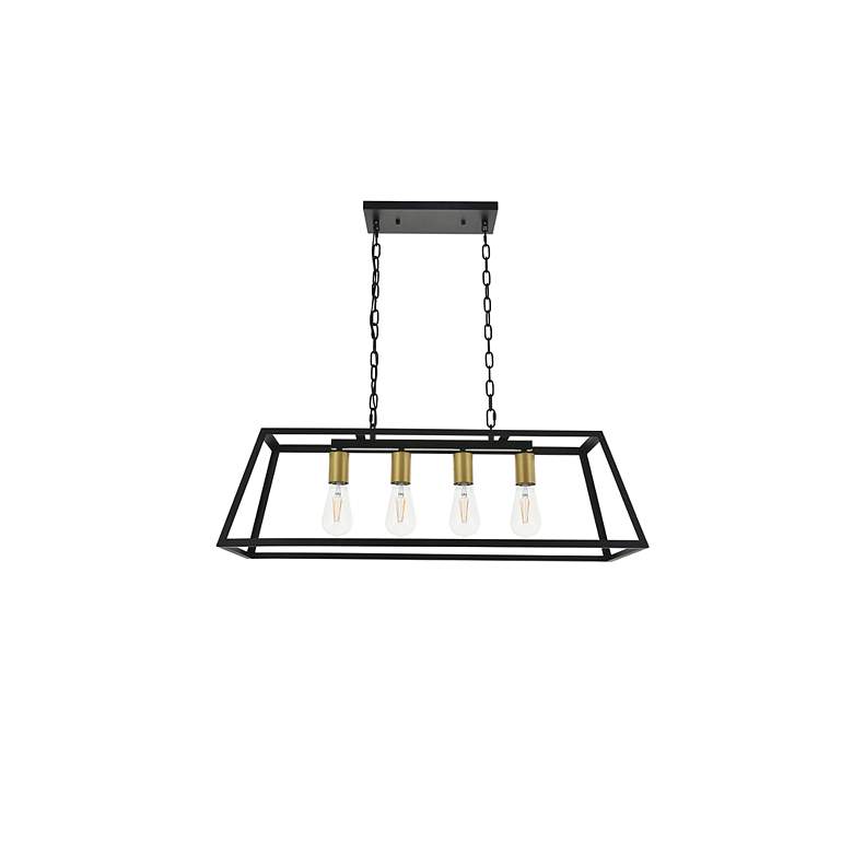 Image 6 Resolute 4 Lt Brass And Black Pendant more views