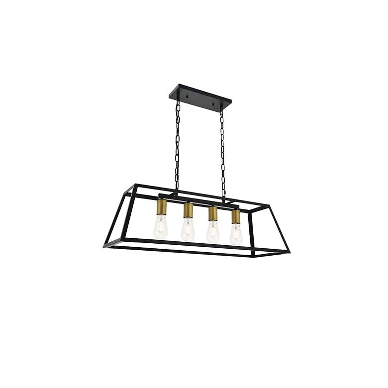 Image 7 Resolute 4 Lt Brass And Black Pendant more views