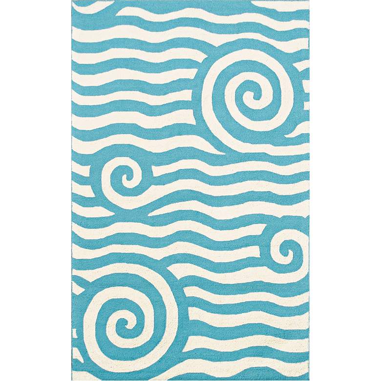 Image 1 Resort Yala 25295D 5'x8' Blue Indoor/Outdoor Area Rug