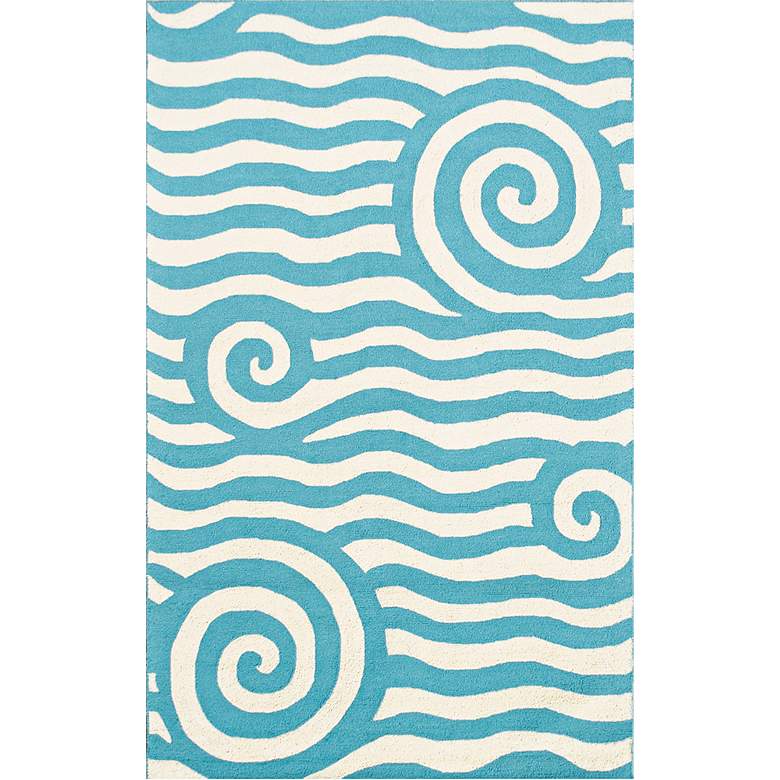 Image 1 Resort Yala 25295D 5&#39;x8&#39; Blue Indoor/Outdoor Area Rug