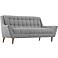 Response 78" Wide Expectation Gray Fabric Tufted Loveseat