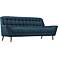 Response Azure 89" Wide Fabric Tufted Sofa