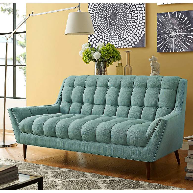 Image 1 Response Laguna Fabric Tufted Loveseat
