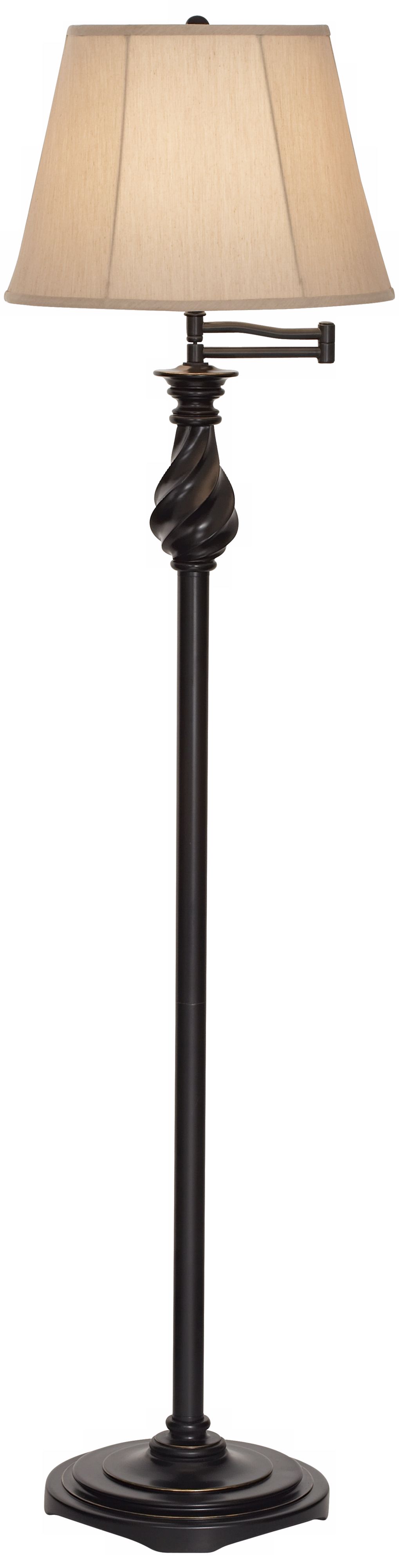 restoration bronze swing arm floor lamp by regency hill