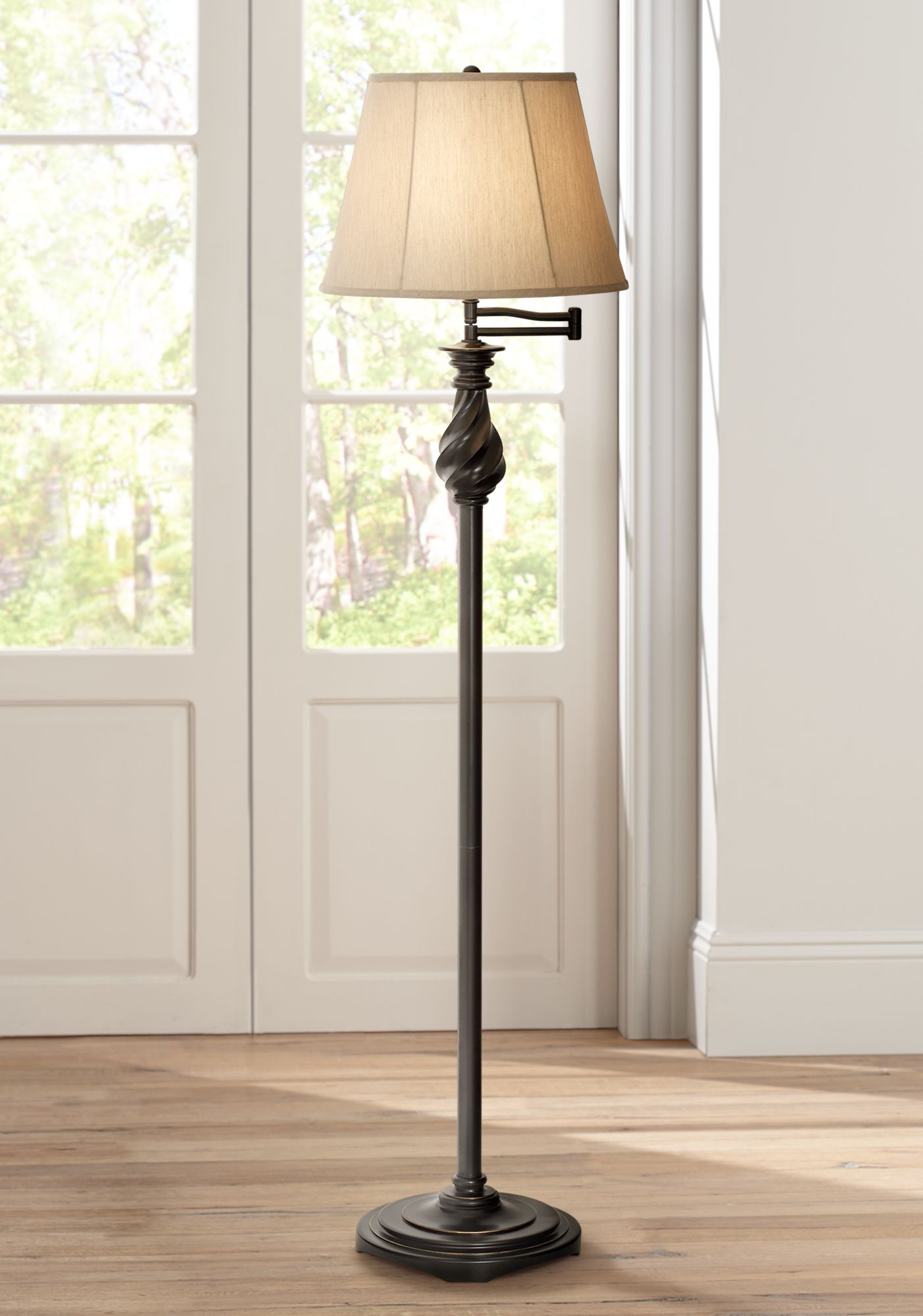 swing arm 3 way floor lamp