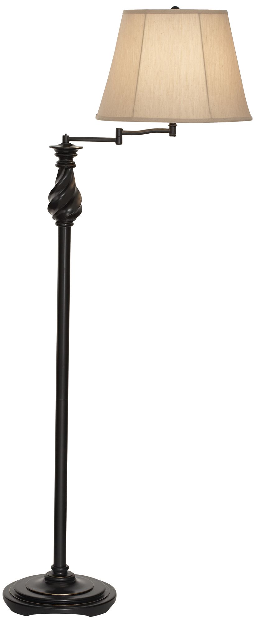 restoration bronze swing arm floor lamp by regency hill