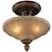 Restoration Collection 12" Wide Golden Bronze Ceiling Light