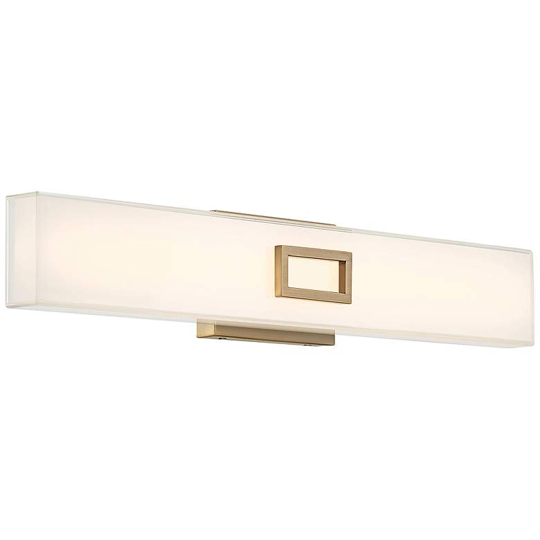 Image 1 Restore 24 3/4"W Antique Brushed Brass LED Vanity Bath Light
