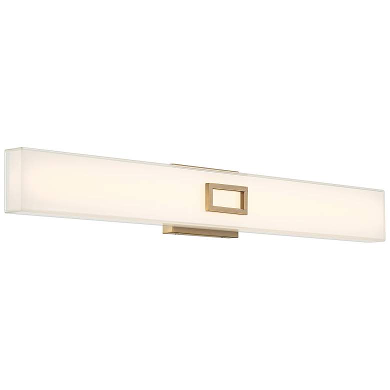 Image 1 Restore 36" Wide Antique Brushed Brass LED Bath Light