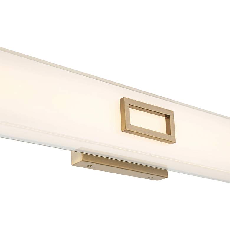 Image 5 Restore 36" Wide Antique Brushed Brass LED Bath Light more views