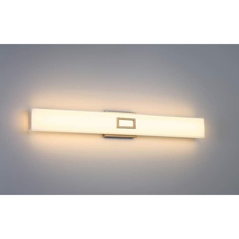 Image 7 Restore 36" Wide Antique Brushed Brass LED Bath Light more views