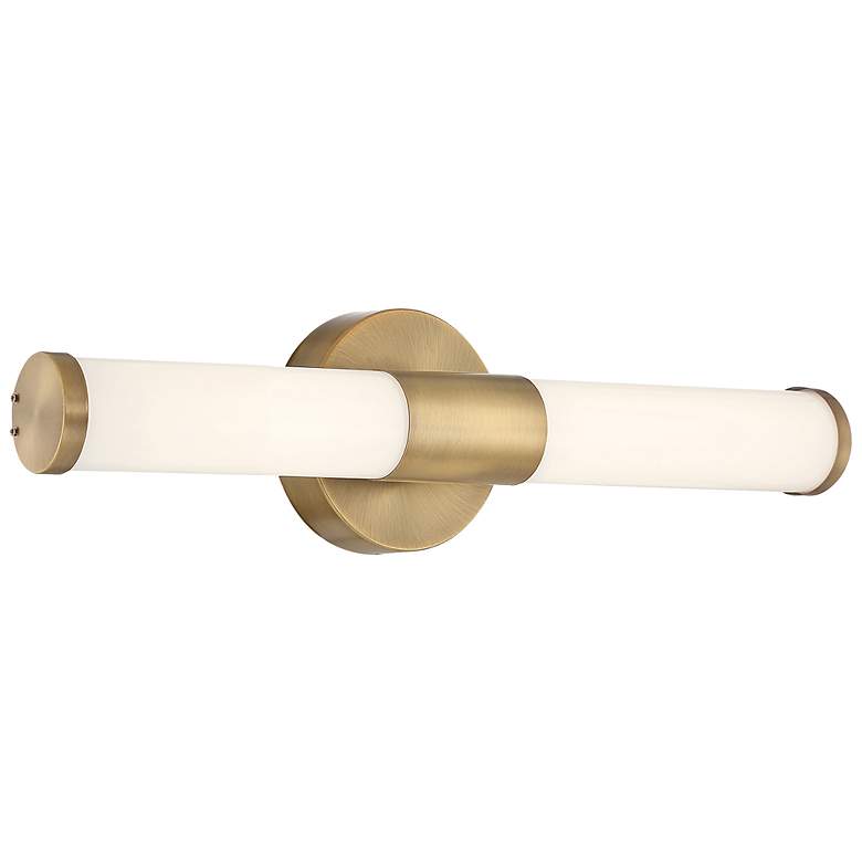 Image 1 Retreat 18" Wide Antique Brushed Brass LED Vanity Bath Light