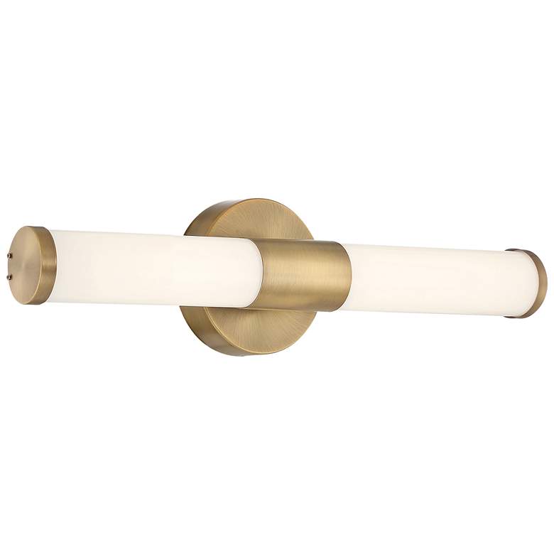 Image 1 Retreat 18 inch Wide Small Antique Brushed Brass LED Vanity Light