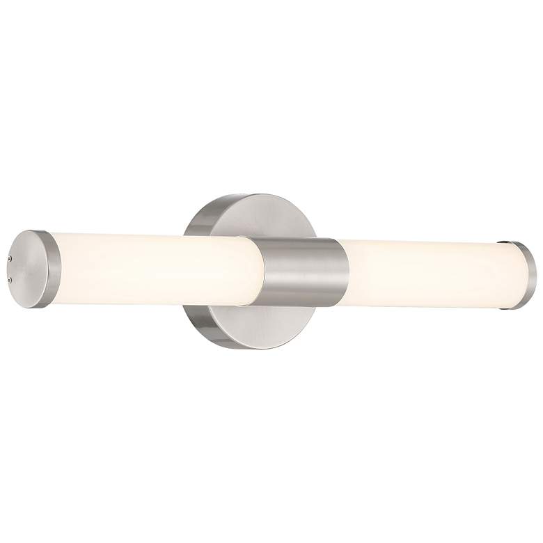 Image 1 Retreat 18" Wide Small Brushed Steel LED Vanity Light