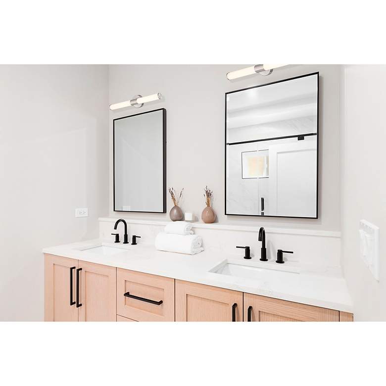 Image 2 Retreat 18" Wide Small Brushed Steel LED Vanity Light more views
