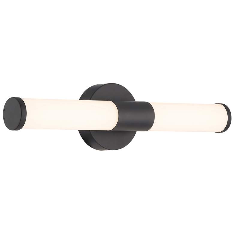 Image 1 Retreat 18" Wide Small Matte Black LED Vanity Light