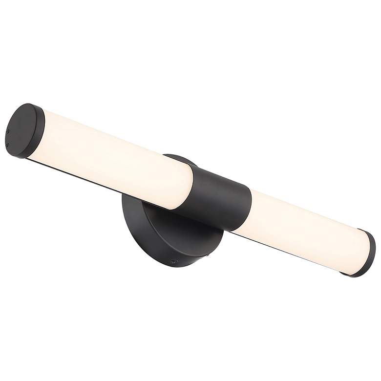 Image 3 Retreat 18" Wide Small Matte Black LED Vanity Light more views