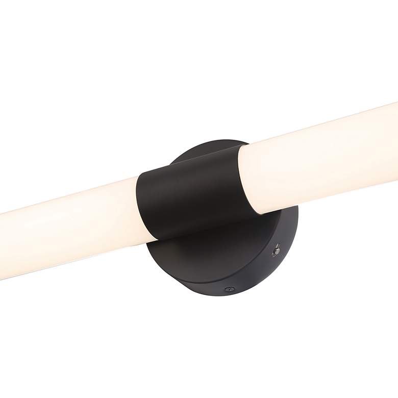 Image 5 Retreat 18" Wide Small Matte Black LED Vanity Light more views