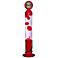 Retro 17" High Red Gas Pump Motion Accent Lamp